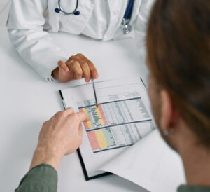 Doctor reviewing test results as a part of functional medicine in Palmetto Bay, FL